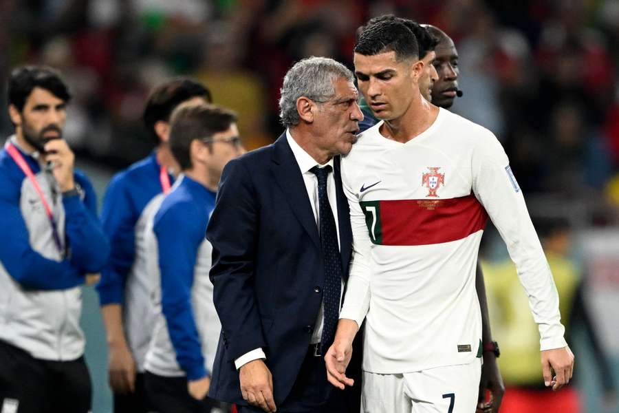 Fernando Santos și Ronaldo,