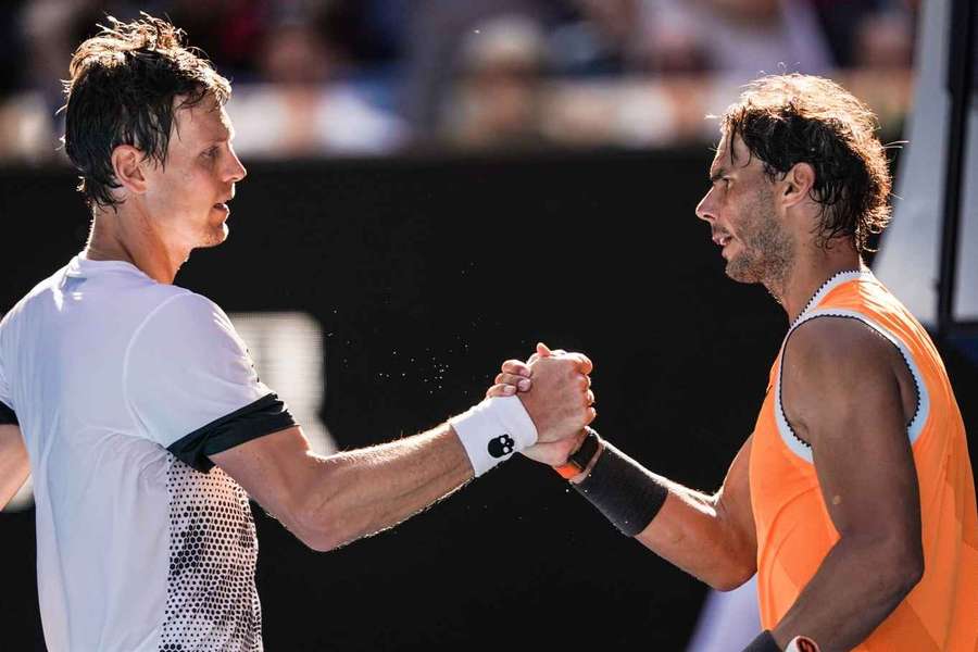 Tomáš Berdych společně s Rafaelem Nadalem v Melbourne Parku.