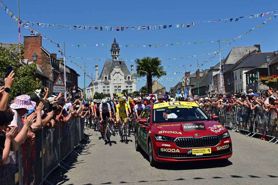 Le peloton du Tour de France ce samedi.