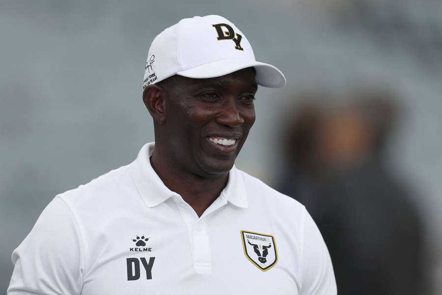 Dwight Yorke during his time as Macarthur manager