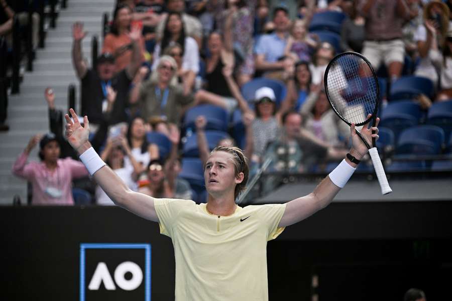 Sebastian Korda après sa victoire sur Hubert Hurkasz.