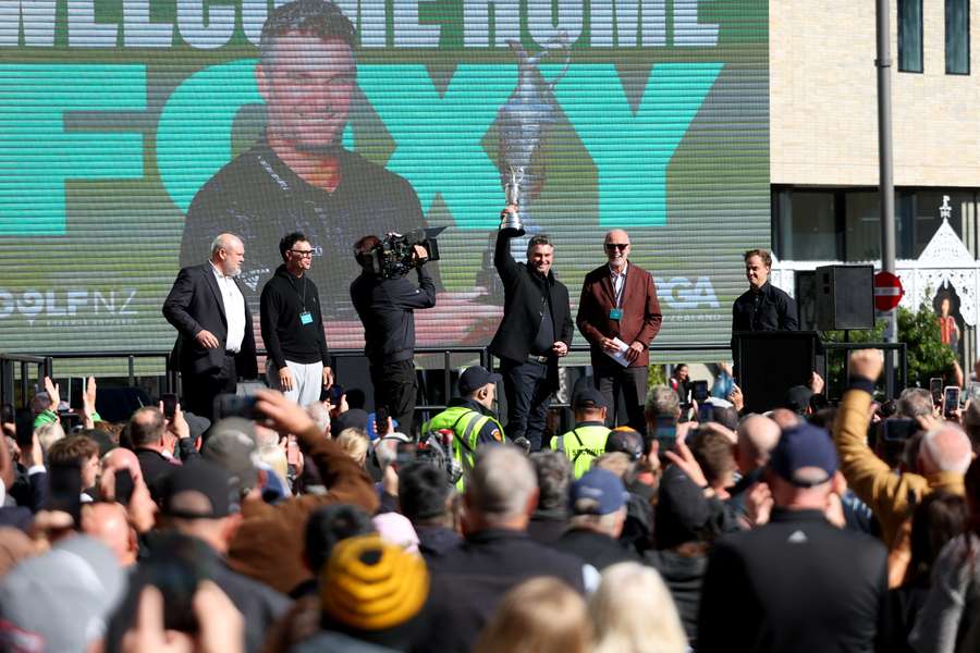 Crowds spilled onto the streets in Auckland on Tuesday to greet their newest sporting hero.