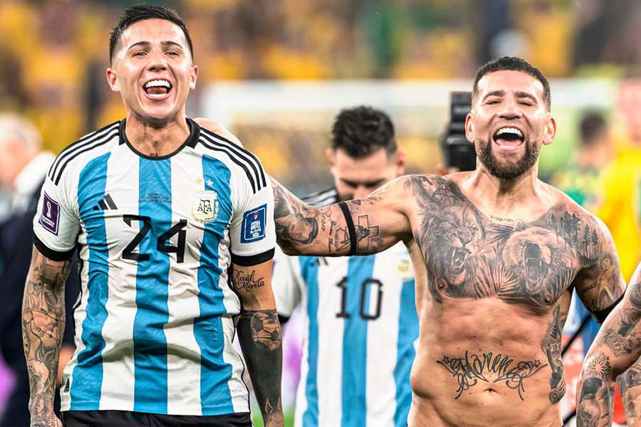 Otamendi e Enzo Fernández tornaram-se nos primeiros campeões do Mundo a jogar em Portugal