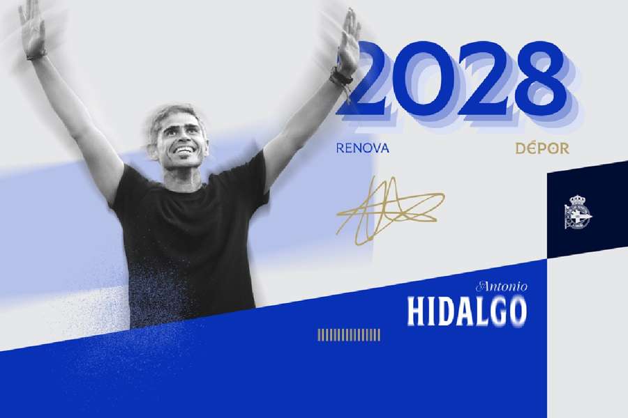 Antonio Hidalgo renueva como entrenador del Deportivo de A Coruña