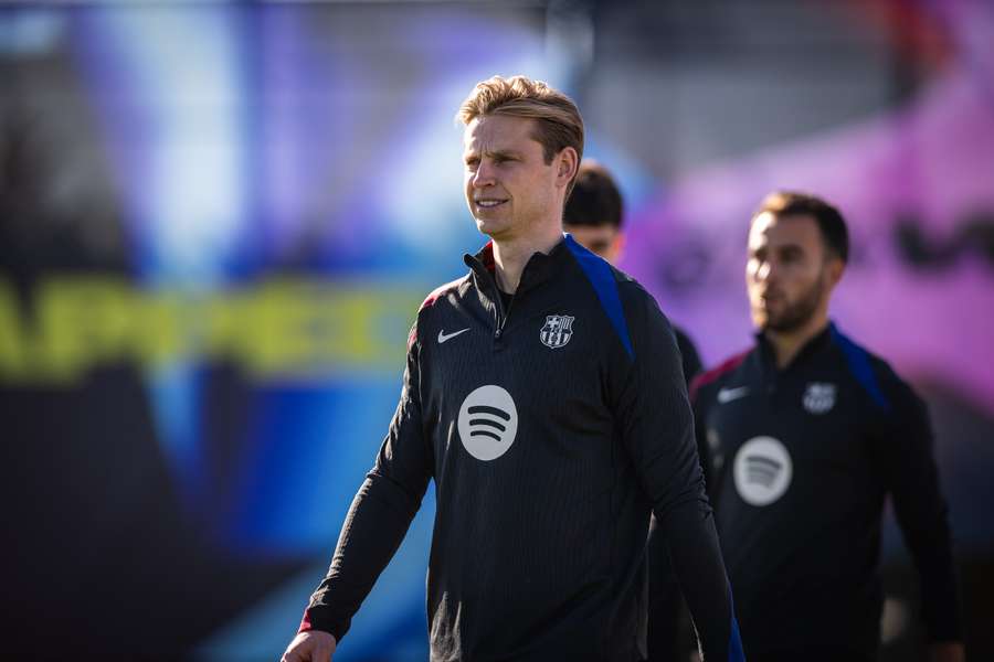Frenkie de Jong, durante un entrenamiento en diciembre