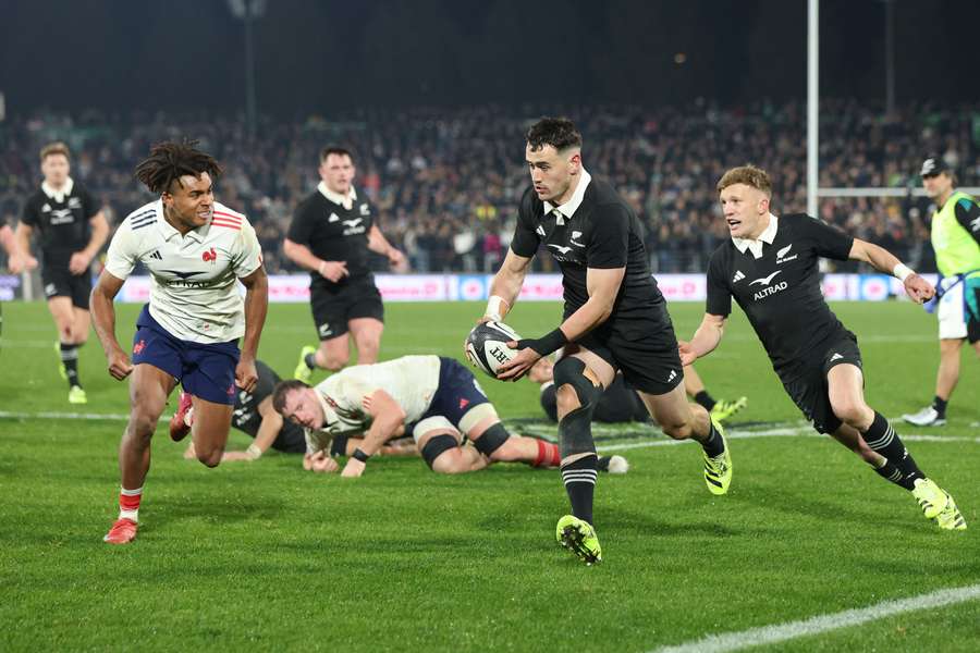 All Blacks fullback Will Jordan scored in all three games against France last month.