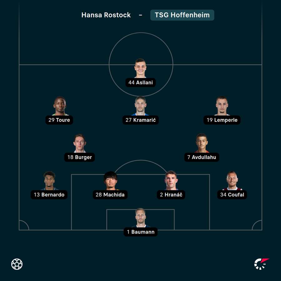 Startelf TSG Hoffenheim gegen Rostock