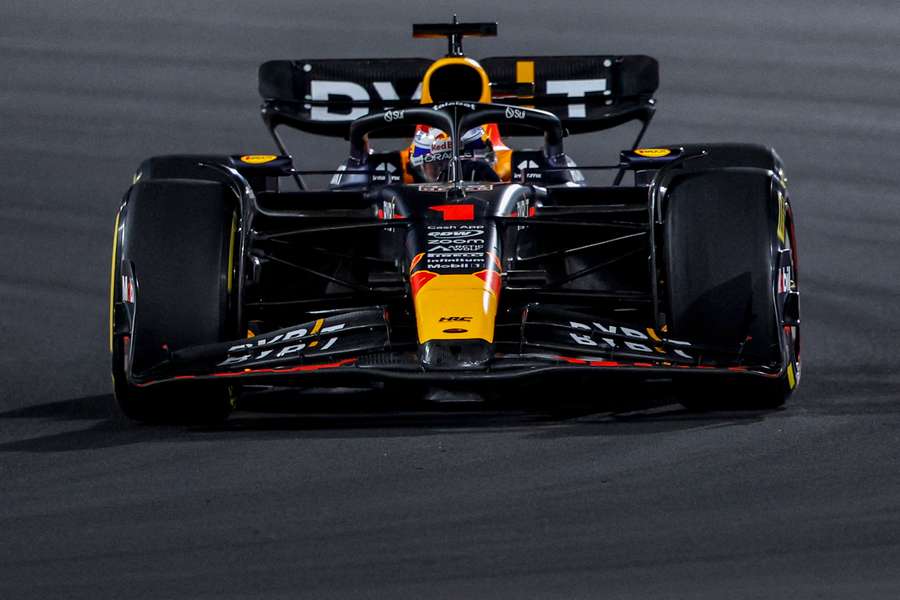 Red Bull Racing's Dutch driver Max Verstappen drives during the sprint race