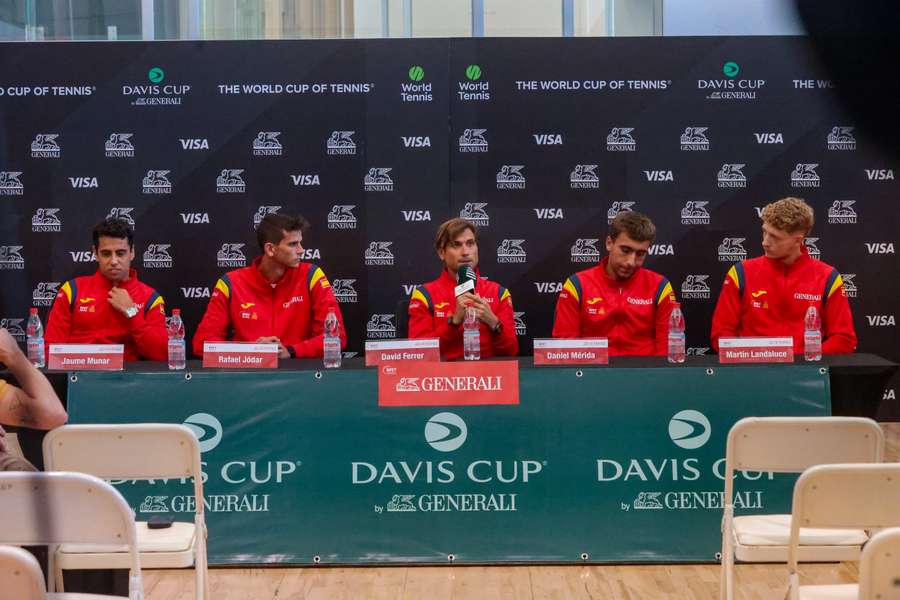 La selección española de tenis, en rueda de prensa