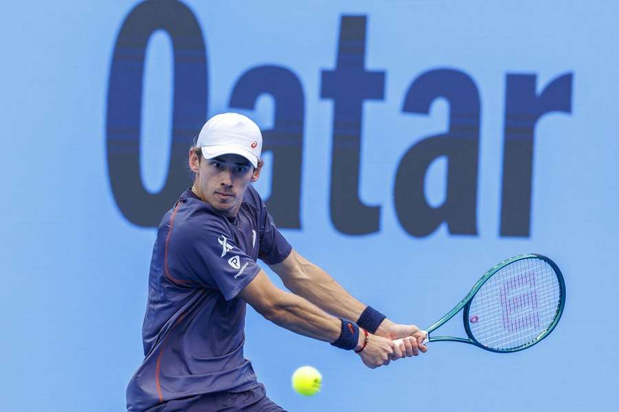 Nuno Borges na partida com Rublev
