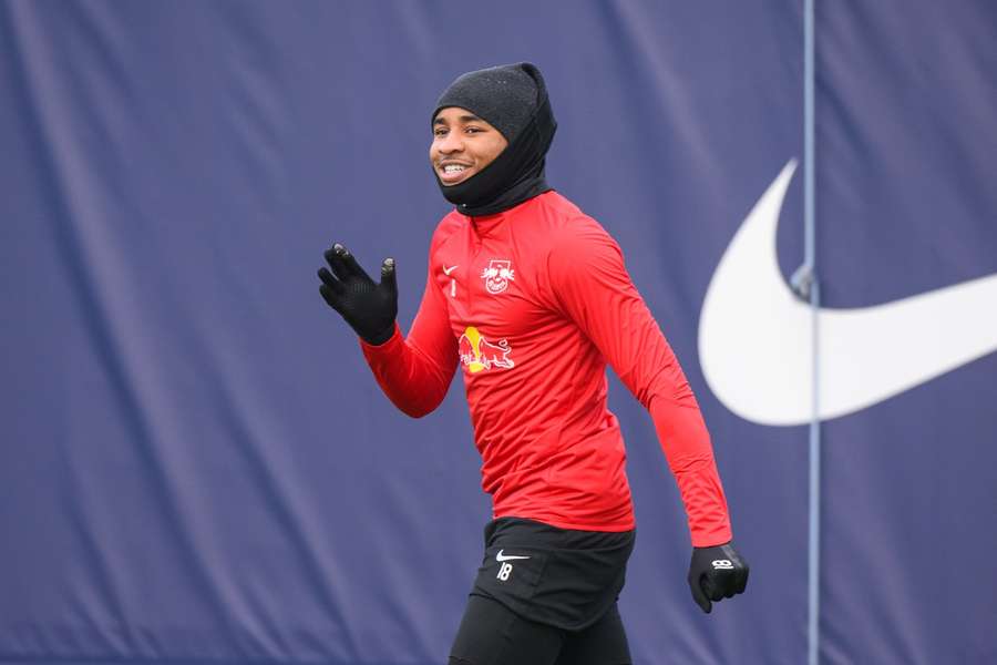 Christopher Nkunku est de retour à l'entraînement avec Leipzig.