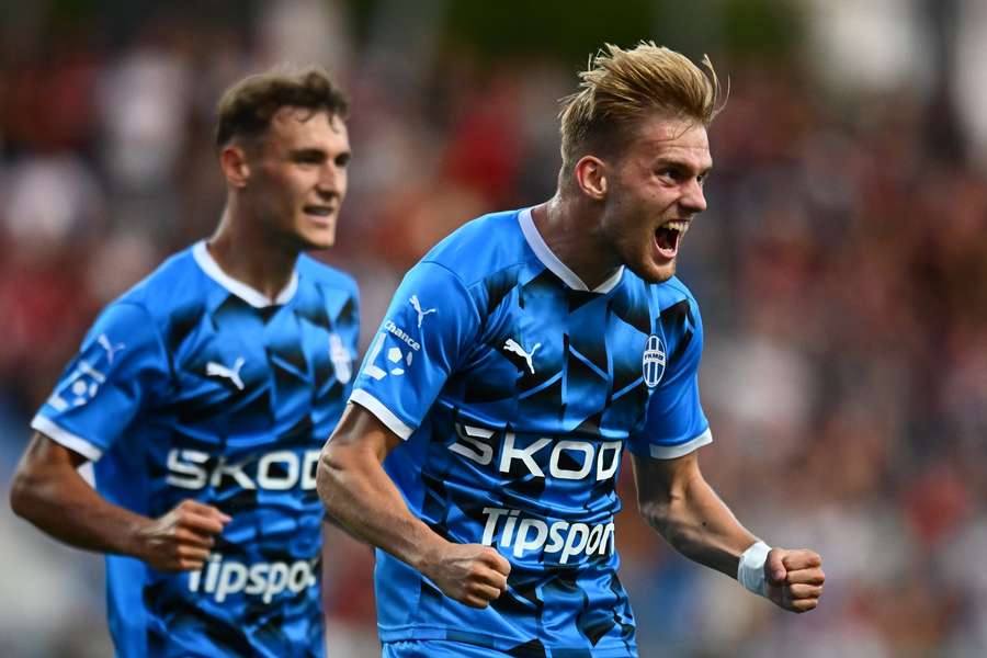 Mladá Boleslav porazila v lize Spartu. Z gólu se raduje Martin Šubert.