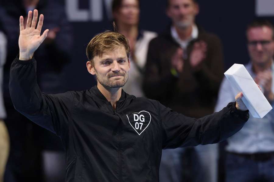 David Goffin podczas swojego pożegnania w Brukseli