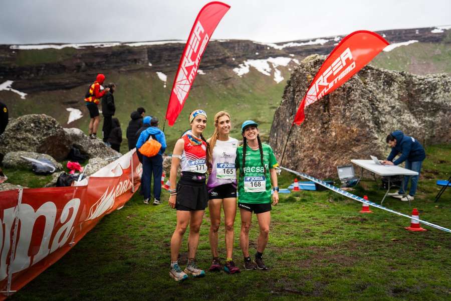 El podio femenino del campeonato de España de Subida Vertical