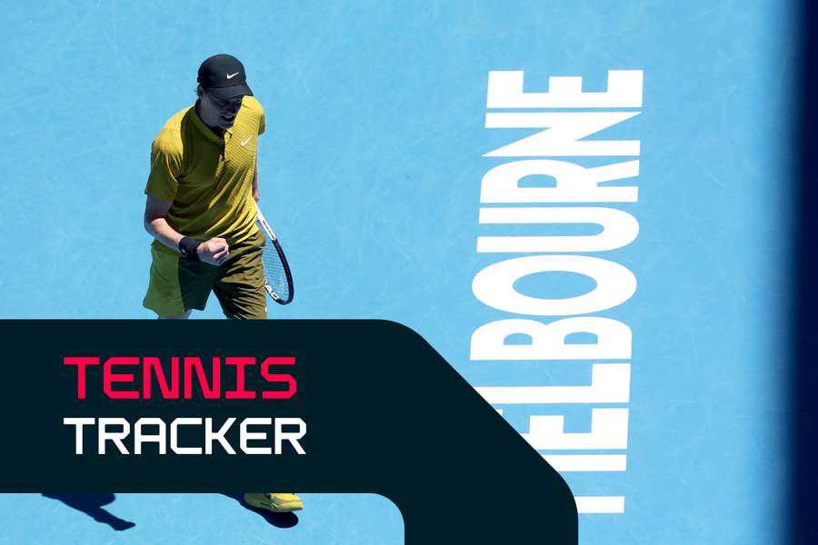 Sinner is in action this morning