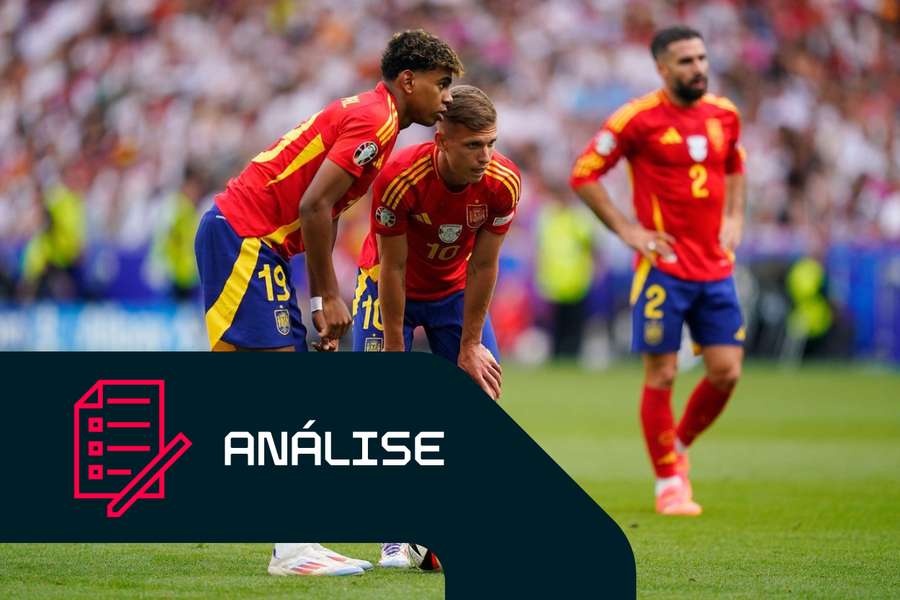Lamine Yamal e Dani Olmo, do Barcelona e da Espanha, no Euro-2024