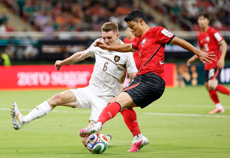 Hwang Hee-chan of South Korea in possession against Czech Republic Hwang Hee-chan of South Korea in possession against Czech Republic