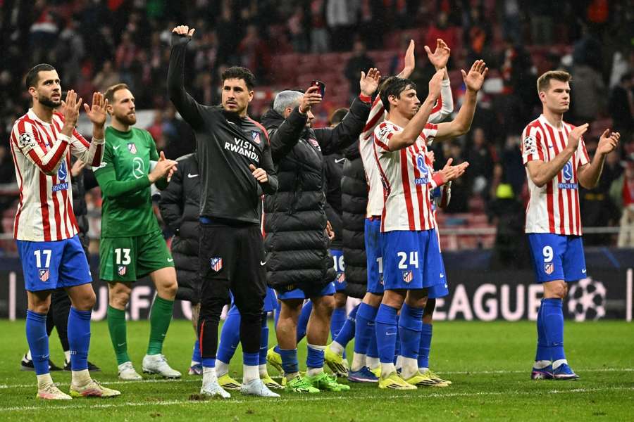 El Atlético de Madrid celebra su victoria ante el Tottenham Hotspur