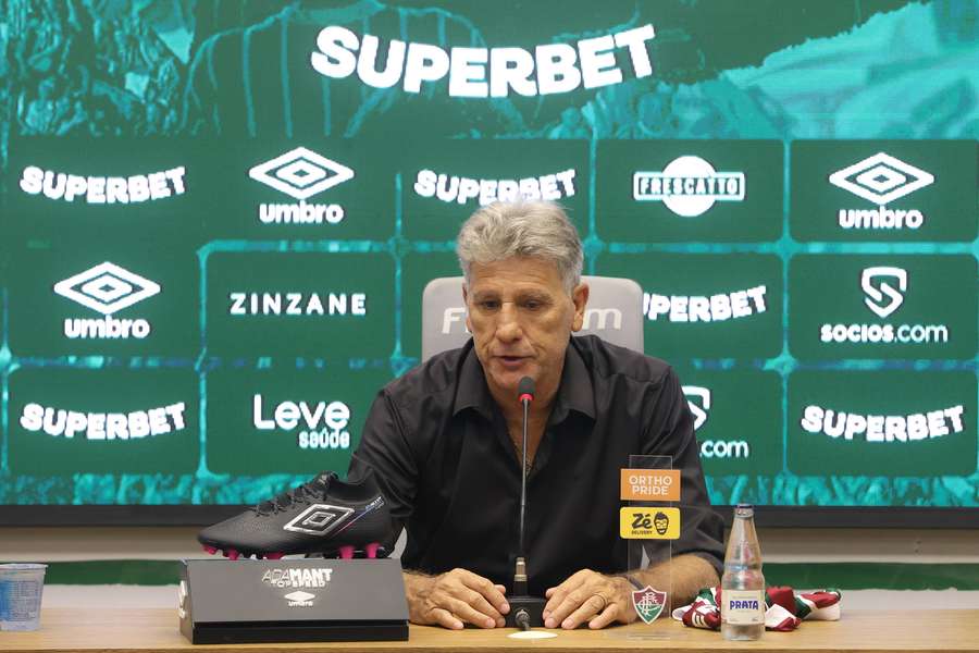 Renato Gaúcho em coletiva de apresentação no Fluminense