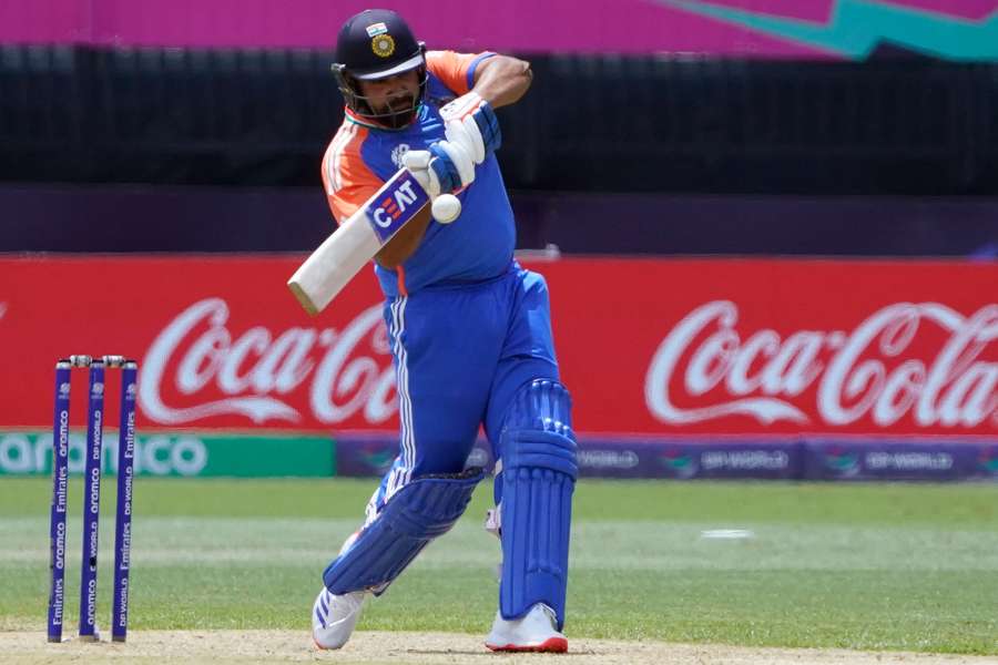Rohit Sharma made it to a half-century in New York