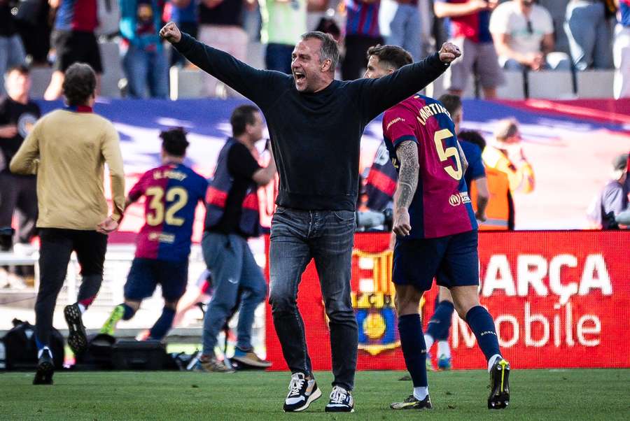 Flick jubelt über seinen ersten Meister-Titel in Spanien