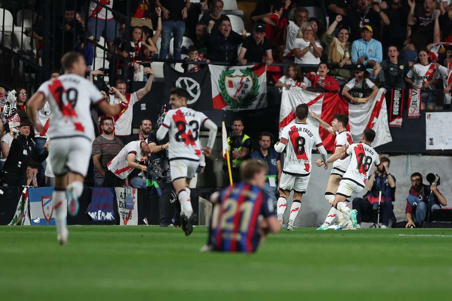 Rayo Vallecano handed Barcelona just their third league defeat of the season