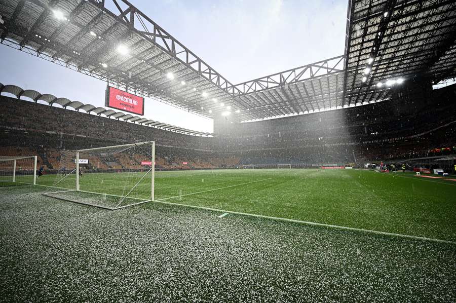 A general view of the San Siro stadium ahead of AC Milan's Serie A match against Hellas Verona earlier this week