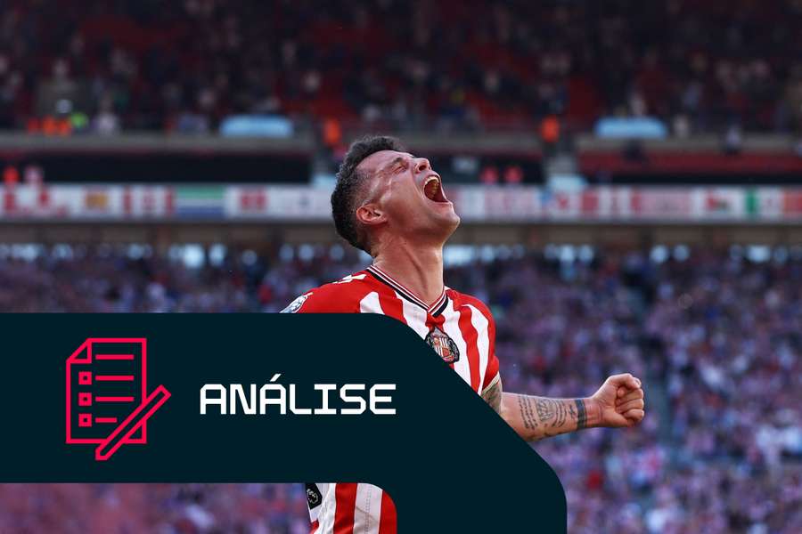 O capitão do Sunderland, Granit Xhaka, celebra a qualificação para a Liga Europa O capitão do Sunderland, Granit Xhaka, celebra a qualificação para a Liga Europa