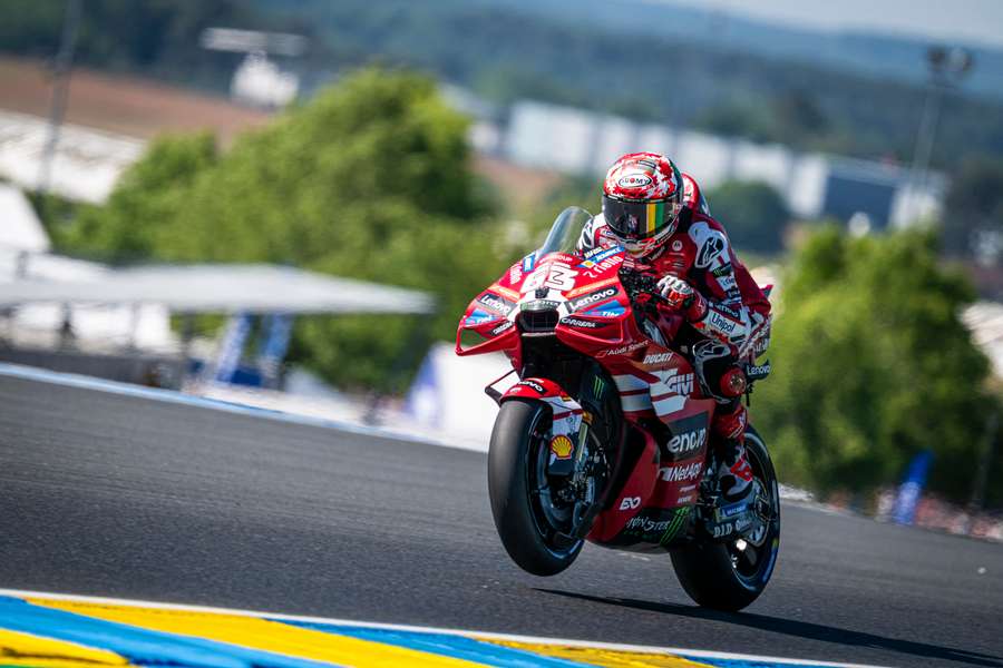 Ducati Lenovo rider Francesco Bagnaia will start from pole position at the French Grand Prix at Le Mans