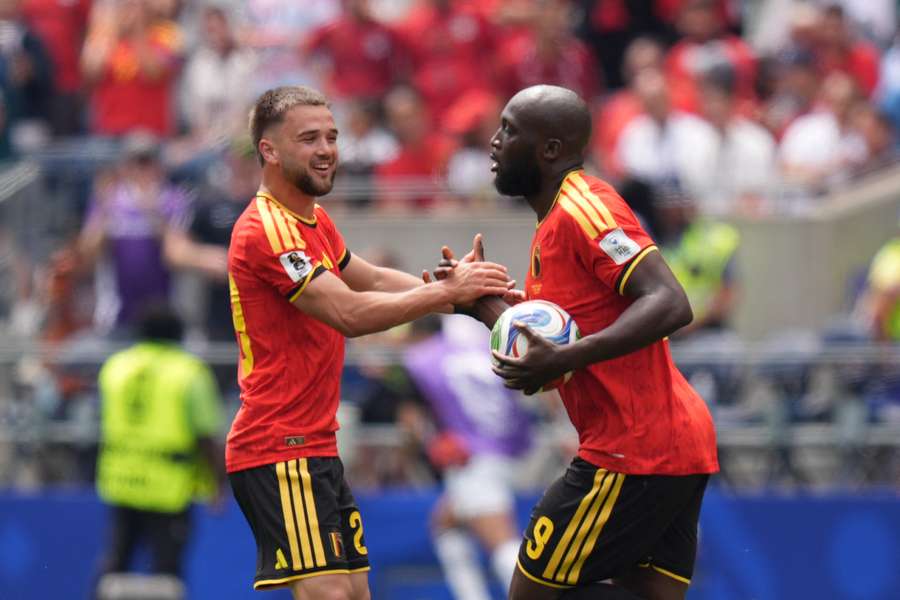 Romelu Lukaku celebrates Belgium's goal against Egypt. Romelu Lukaku celebrates Belgium's goal against Egypt.