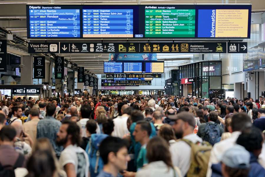 La gare Montparnasse ce vendredi.