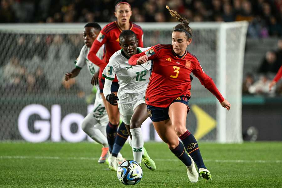 Tere Abelleira, durante el partido contra Zambia.