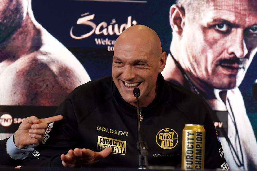 Tyson Fury during his press conference today