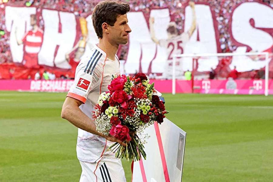 Thomas Müller při posledním utkání v Allianz Areně