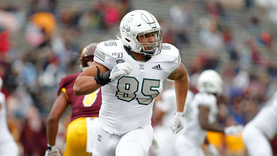 Thomas Odukoya playing for Eastern Michigan against Central Michigan, October 2019