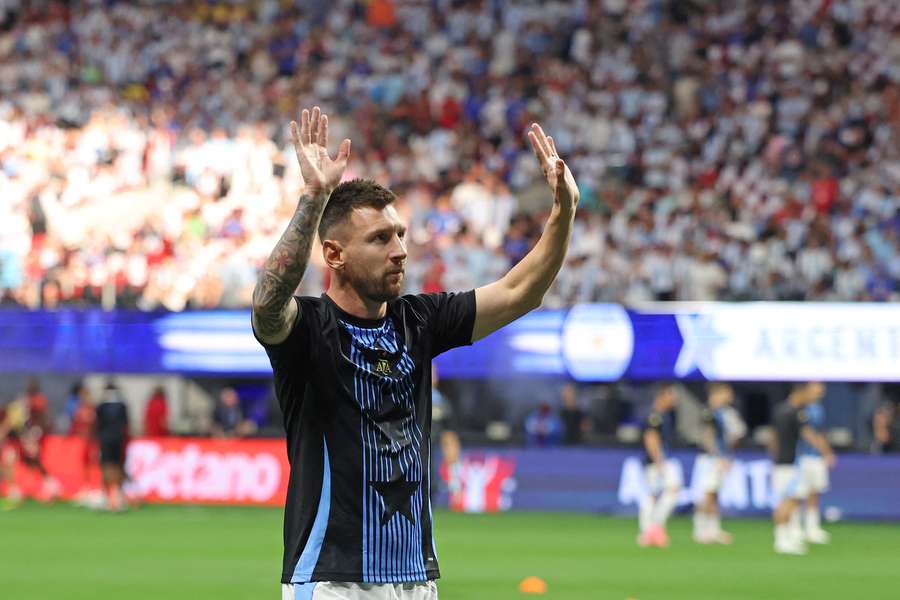 Argentina captain Lionel Messi salutes fans in Atlanta ahead of Thursday's Copa America opener against Canada