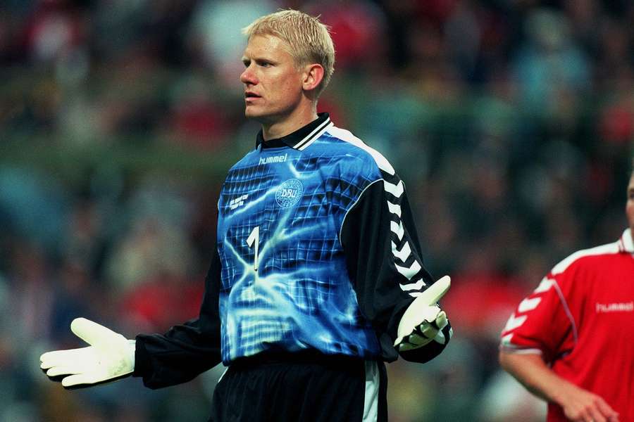 Peter Schmeichel after conceding Peter Schmeichel after conceding