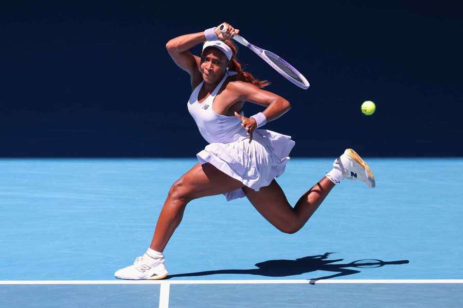 Gauff em ação em Melbourne