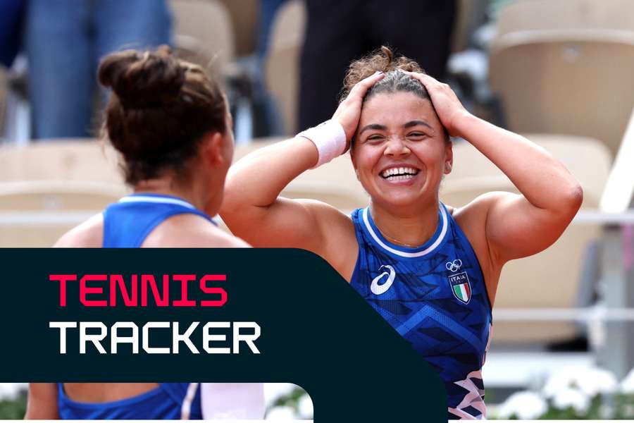 Paolini (right) and Errani celebrating their win