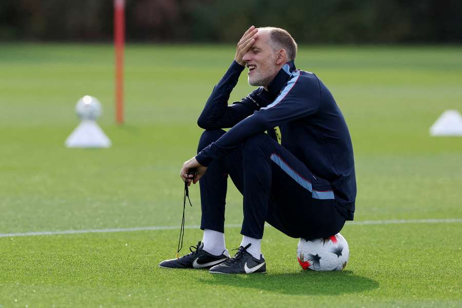 Técnico da Inglaterra em treino da seleção
