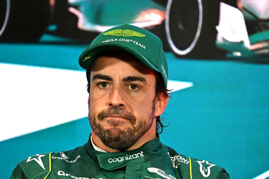 Fernando Alonso lors de la conférence de presse après les qualifications du GP de Miami.