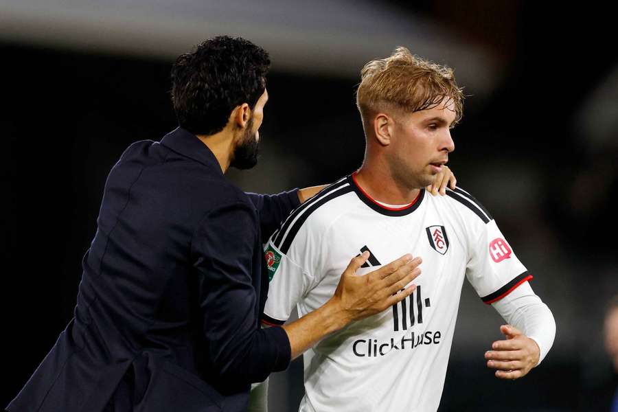 Smith Rowe (right) became Fulham's £34 million record signing in 2024 Smith Rowe (right) became Fulham's £34 million record signing in 2024