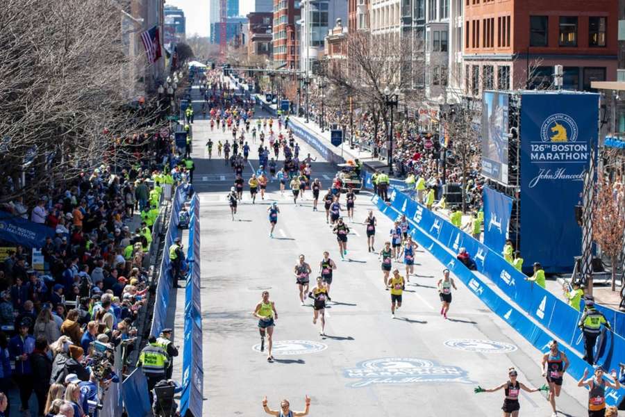 A general view of the Boston Marathon.