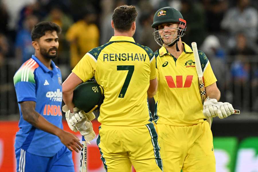 Australia celebrate their win