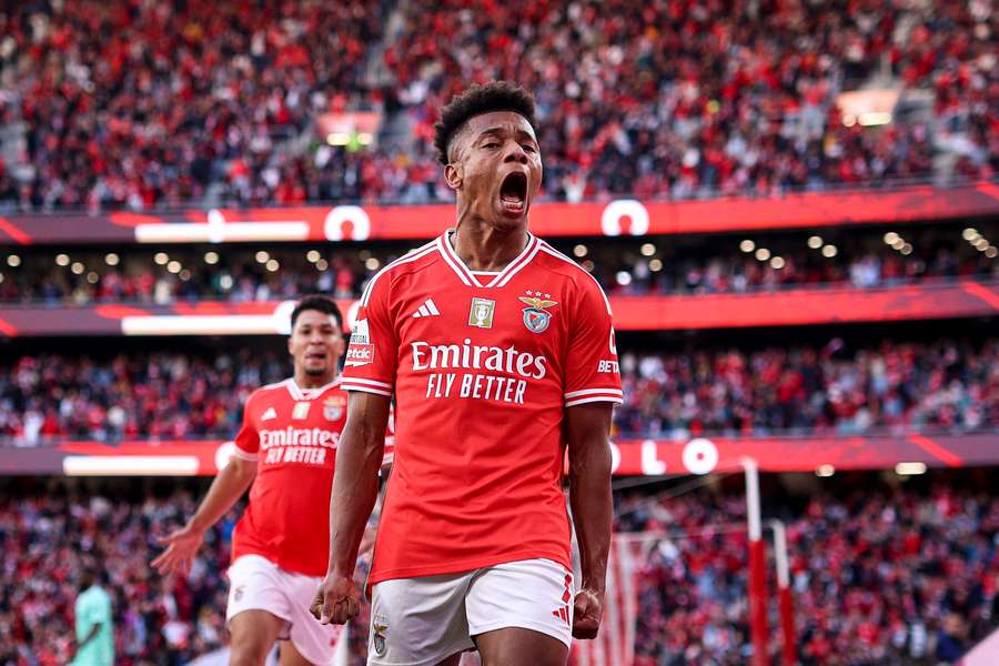 David Neres avec Benfica.