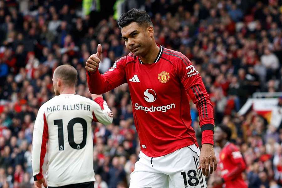 Casemiro, en acción con el Manchester United
