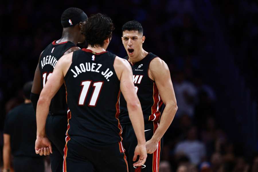 Les joueurs du Heat dimanche. Les joueurs du Heat dimanche.