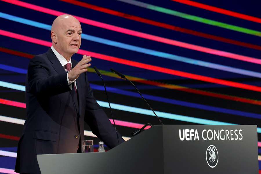 Infantino à Belgrade ce jeudi.