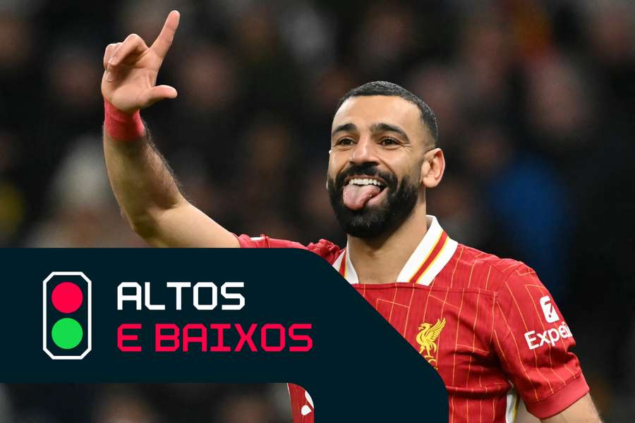 Mohamed Salah foi responsável por dois golos e duas assistências contra o Tottenham