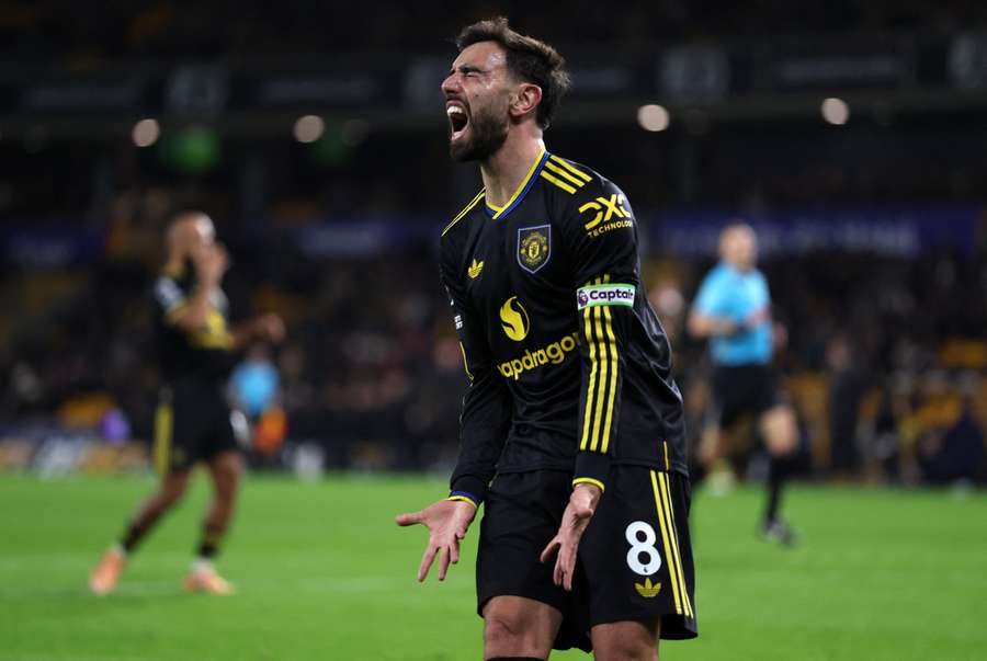 Bruno Fernandes foi o grande destaque do jogo no Molineux Stadium Bruno Fernandes foi o grande destaque do jogo no Molineux Stadium